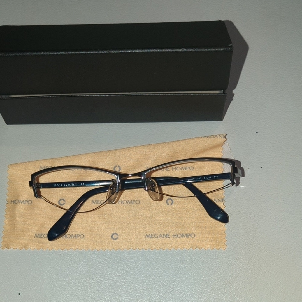 Bvlgari Black and Gold Eyeglasses